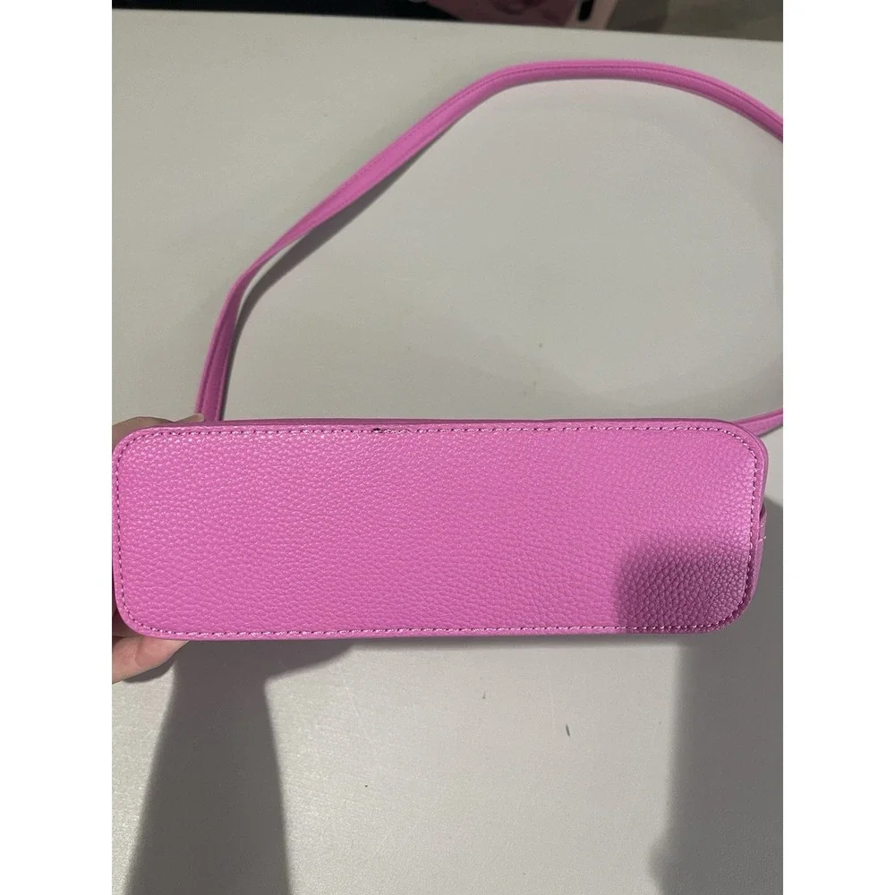 Nanette Lepore Pink Lipstick Crossbody Purse EUC